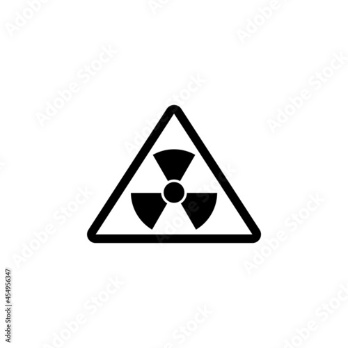 radioactive icon, radiation vector, caution illustration