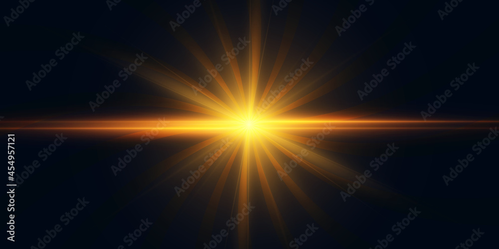 Bright light effect with rays and highlights for vector illustration. Bright light effect with rays and highlights for vector illustration.