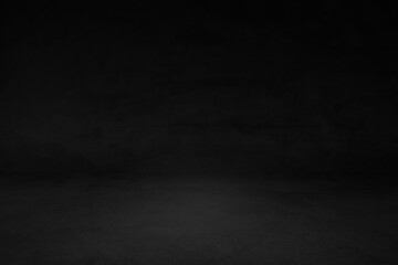 empty black concrete room background.