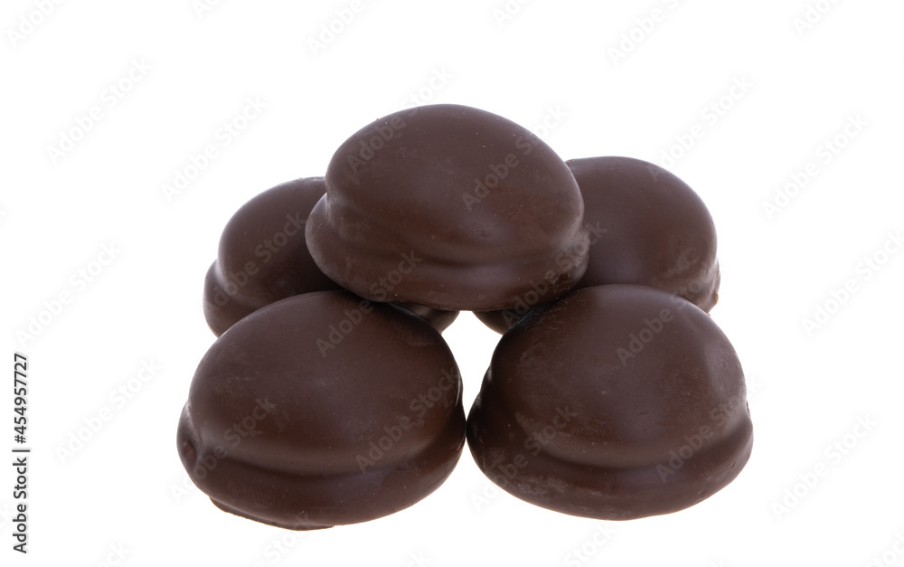 chocolate cookie with souffle isolated chocolate cookie with souffle isolated