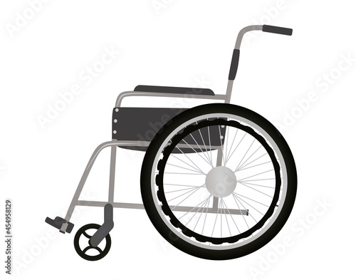 Grey empty wheelchair. vector illustration