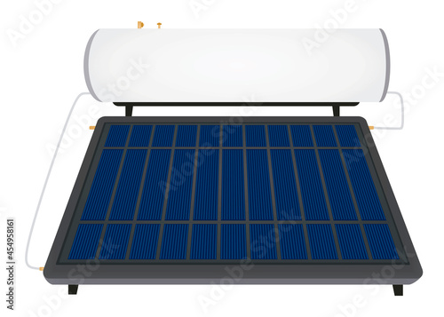 Solar panel heater. vector illustration