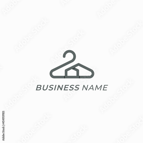 design logo combine hanger and house