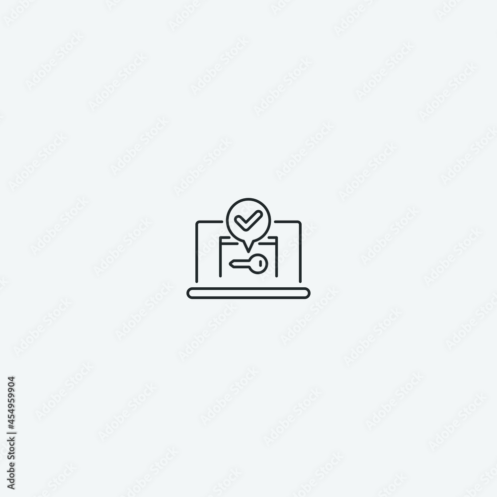 Fototapeta premium Content marketing vector icon illustration sign