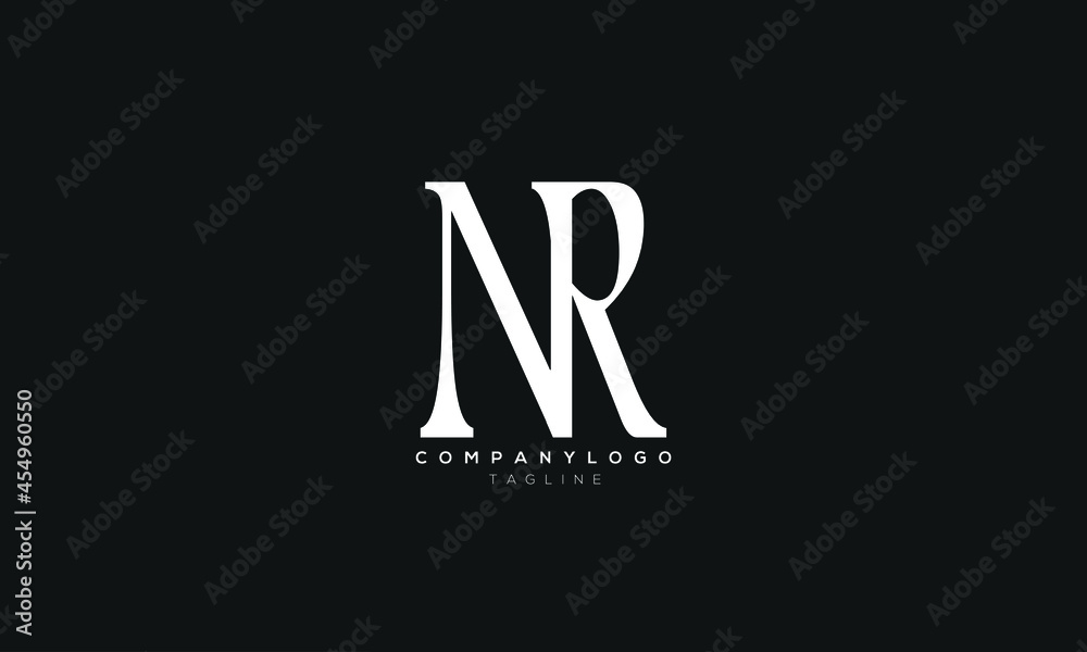 NR, RN, Abstract initial monogram letter alphabet logo design NR, RN, Abstract initial monogram letter alphabet logo design