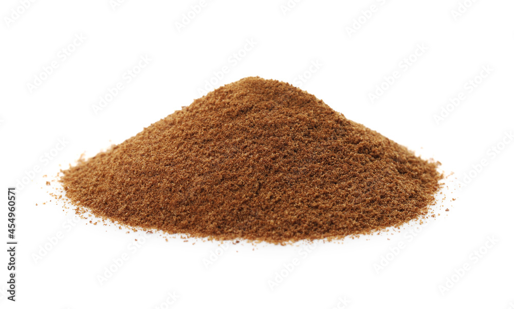 Pile of chicory powder on white background Pile of chicory powder on white background