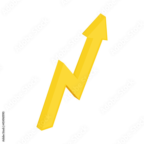 Isometric increase arrow