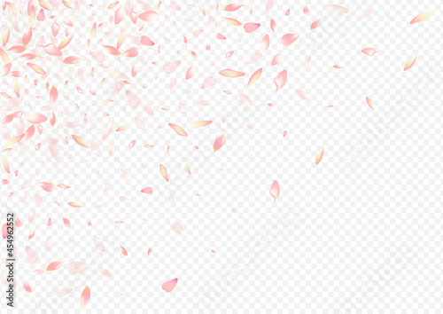 Bright Petal Vector Transparent Background. Tree