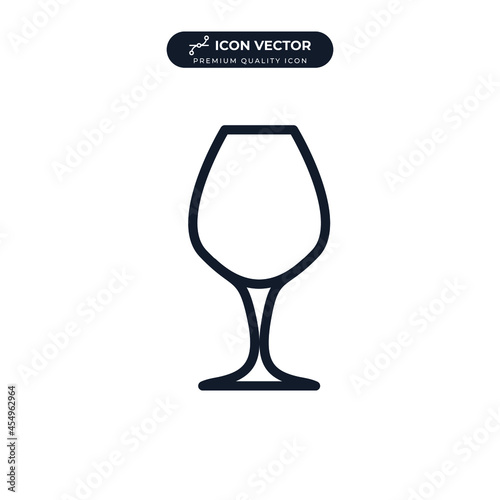 wine glass icon symbol template for graphic and web design collection logo vector illustration