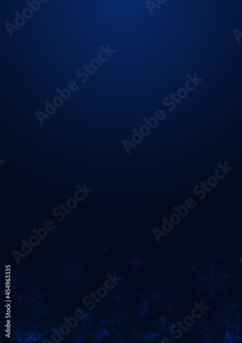 Shiny Snow Vector Blue Background. Silver Festive
