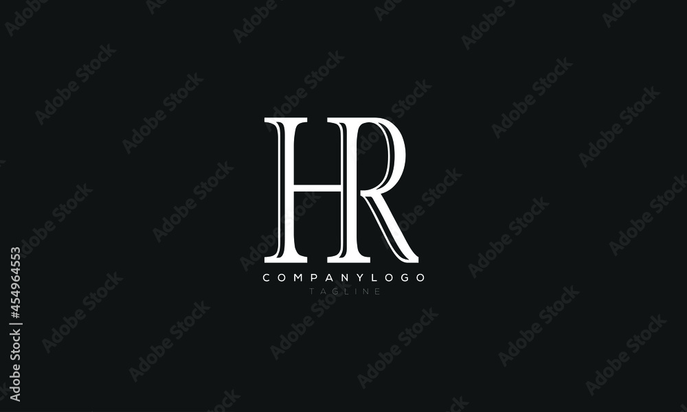 HR, RH, Abstract initial monogram letter alphabet logo design HR, RH, Abstract initial monogram letter alphabet logo design
