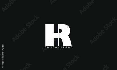 HR, RH, Abstract initial monogram letter alphabet logo design