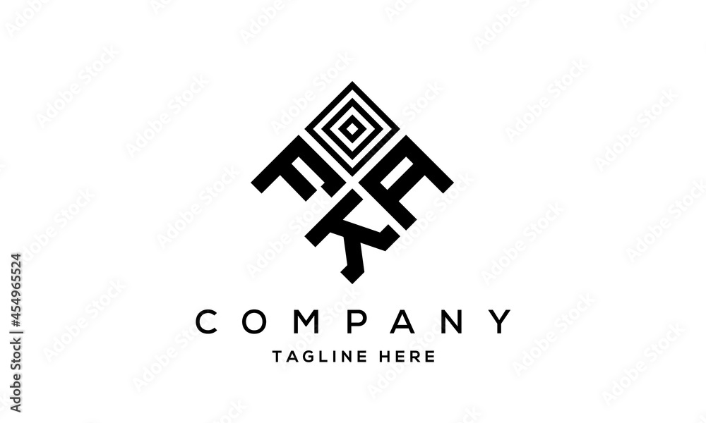FAK creative square three latter logo vector FAK creative square three latter logo vector