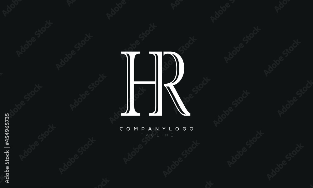 HR, RH, Abstract initial monogram letter alphabet logo design HR, RH, Abstract initial monogram letter alphabet logo design