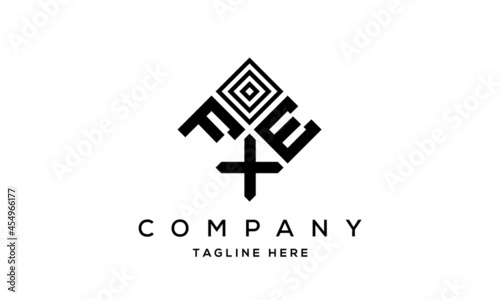 FEX square three latter logo vector