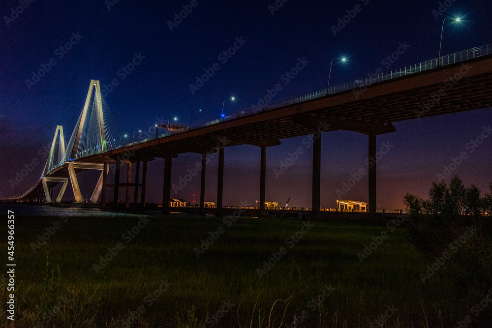 Fototapeta premium Arthur Ravenel Jr Bridge, Charleston, South Carolina, USA