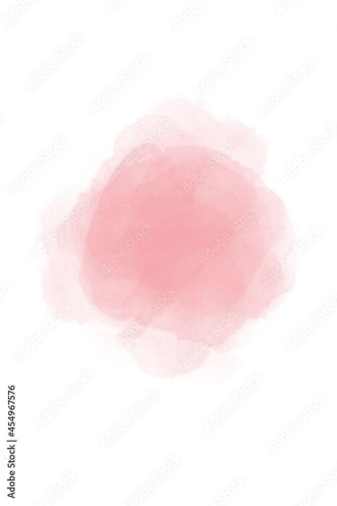 Fototapeta premium Pink watercolor abstraction on white paper. Grunge background. Retro, vintage background.