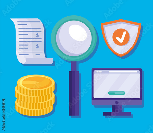 payment solutions icon set