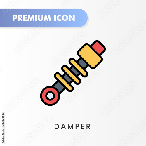 damper icon for your website design, logo, app, UI. Vector graphics illustration and editable stroke. damper icon lineal color design.