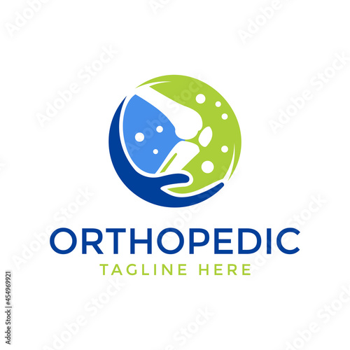 orthopedic logo, bone logo design vector illustration