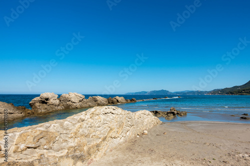Amazing scenery by the sea in Paramonas, West Corfu, Greece