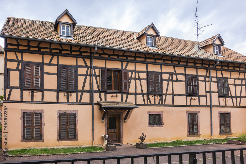 Traditional half-timbered houses in colorful romantic Colmar old town. Colmar is a charming town in Alsace, France. Traditional half-timbered houses in colorful romantic Colmar old town. Colmar is a charming town in Alsace, France.