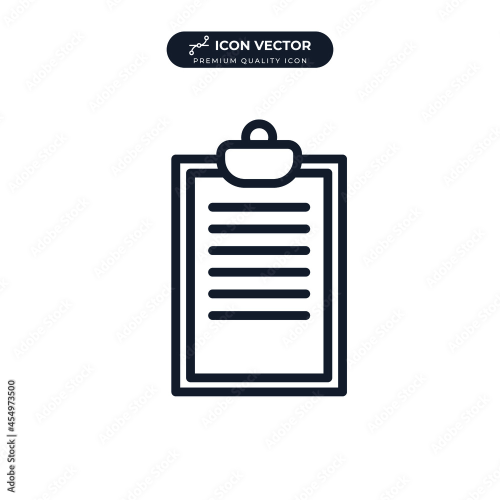 Clipboard icon symbol template for graphic and web design collection logo vector illustration Clipboard icon symbol template for graphic and web design collection logo vector illustration