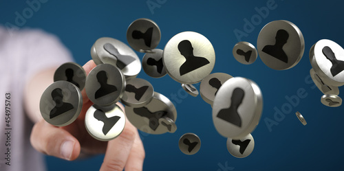 Fototapeta Naklejka Na Ścianę i Meble -  people network structure HR - Human resources management and recruitment