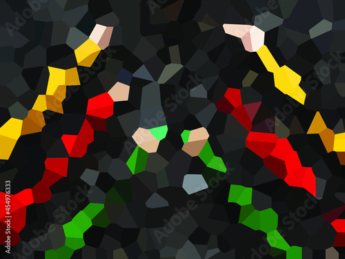 Black vector low poly cover. Abstract polygonal layout. Shining polygonal illustration, which consist of polygons. Colored illustration in blurry style with gradient. Brand new design for your busines