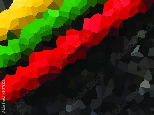 Black vector low poly cover. Abstract polygonal layout. Shining polygonal illustration, which consist of polygons. Colored illustration in blurry style with gradient. Brand new design for your busines