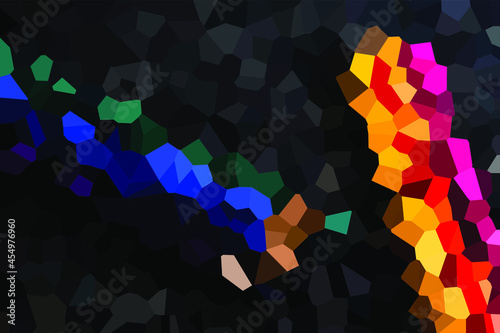 Black vector low poly cover. Abstract polygonal layout. Shining polygonal illustration, which consist of polygons. Colored illustration in blurry style with gradient. Brand new design for your busines