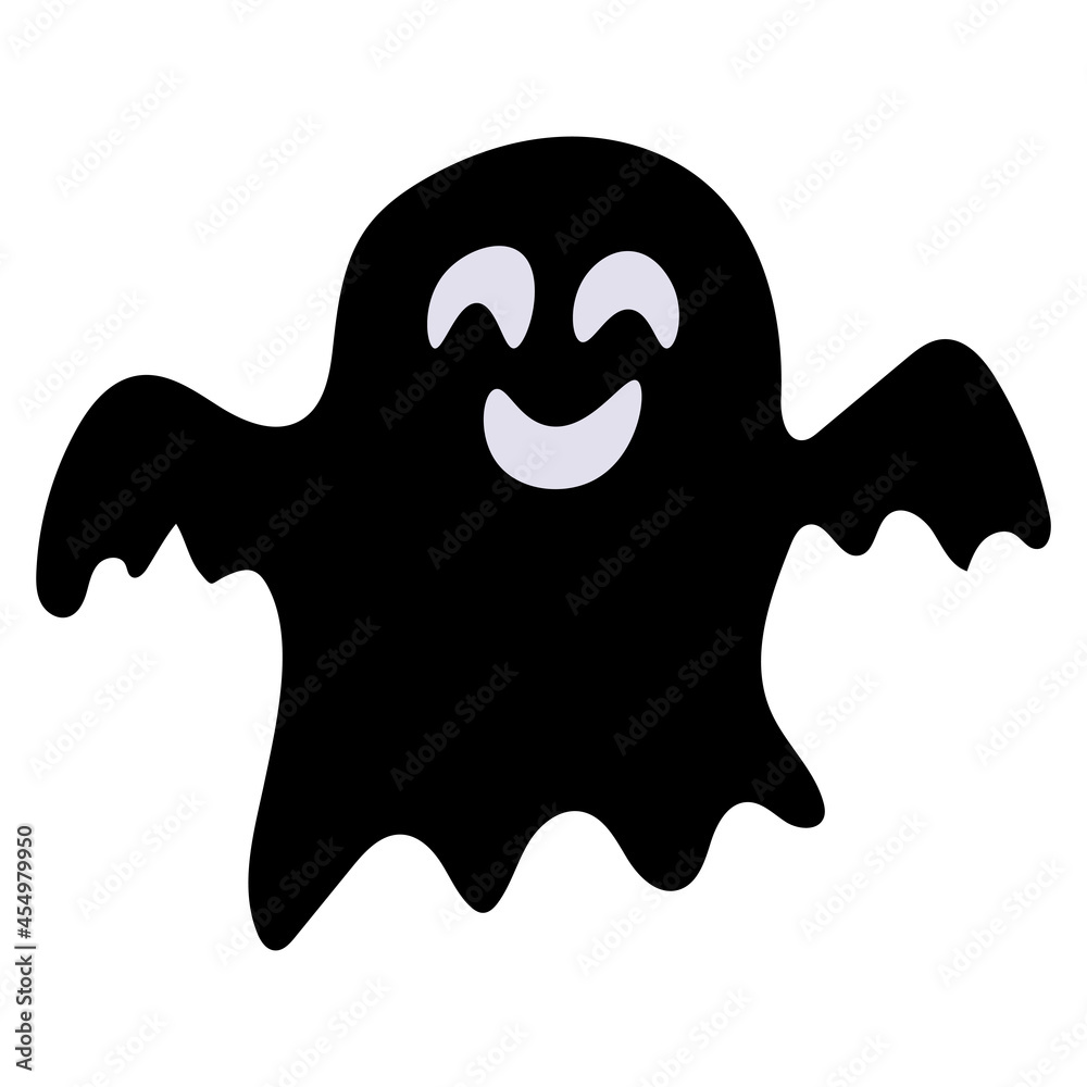 Abstract halloween ghost with face silhouette for celebration design Abstract halloween ghost with face silhouette for celebration design