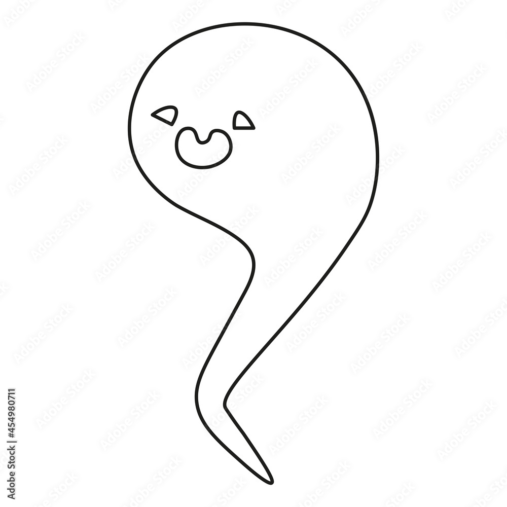 Halloween ghost face silhouette in abstract style Halloween ghost face silhouette in abstract style