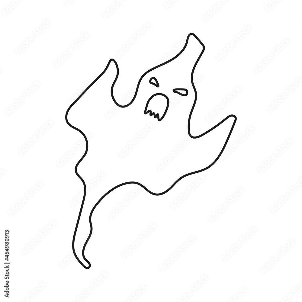 Halloween ghost face silhouette in abstract style Halloween ghost face silhouette in abstract style