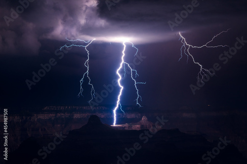 Lightning storm over the Grand Canyon
