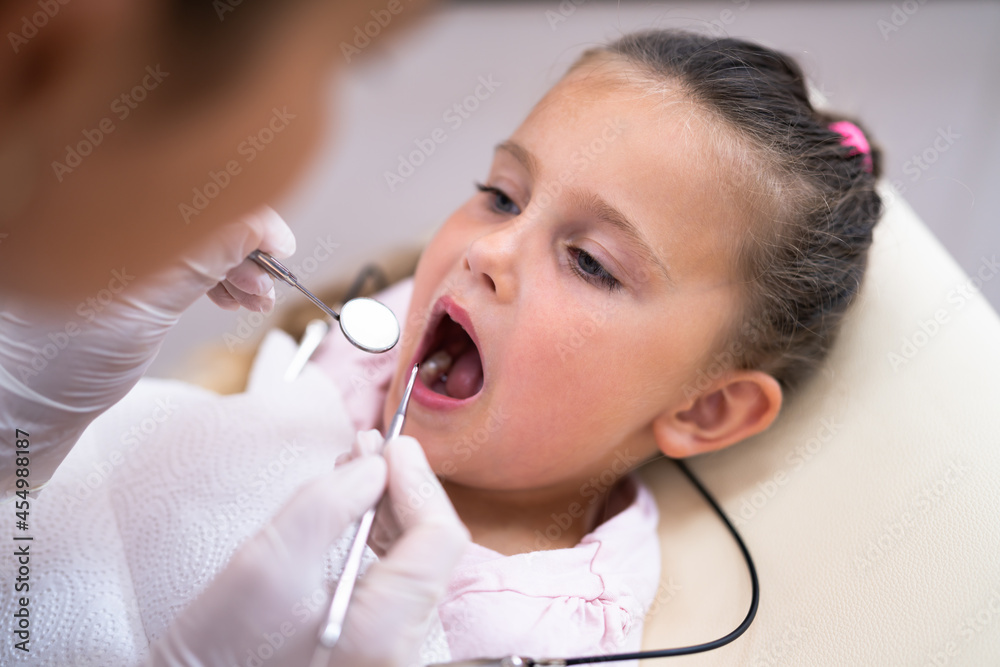 Children Visiting Dentist. Mouth Dental Checkup Children Visiting Dentist. Mouth Dental Checkup