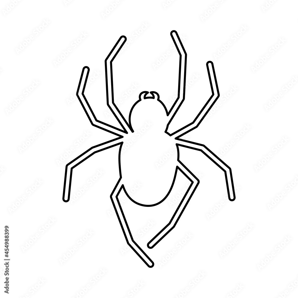 Doodle halloween scary black silhouette spider Doodle halloween scary black silhouette spider