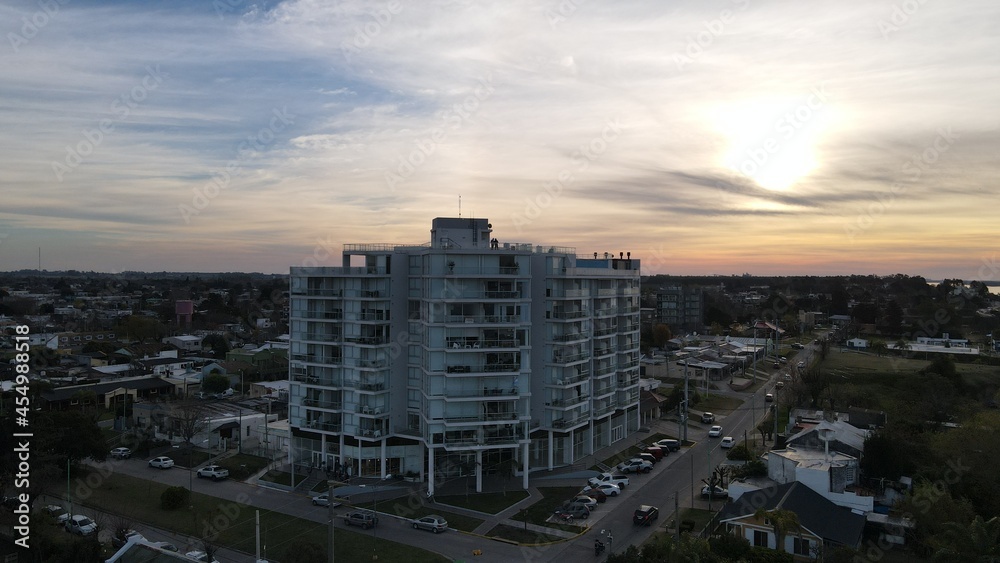 Fototapeta premium Tower on sunset