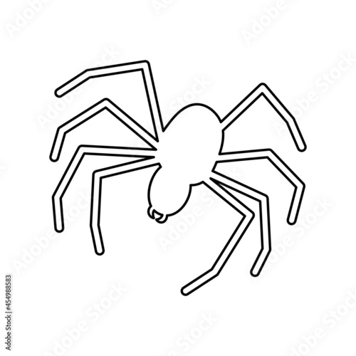  Doodle halloween scary black silhouette spider