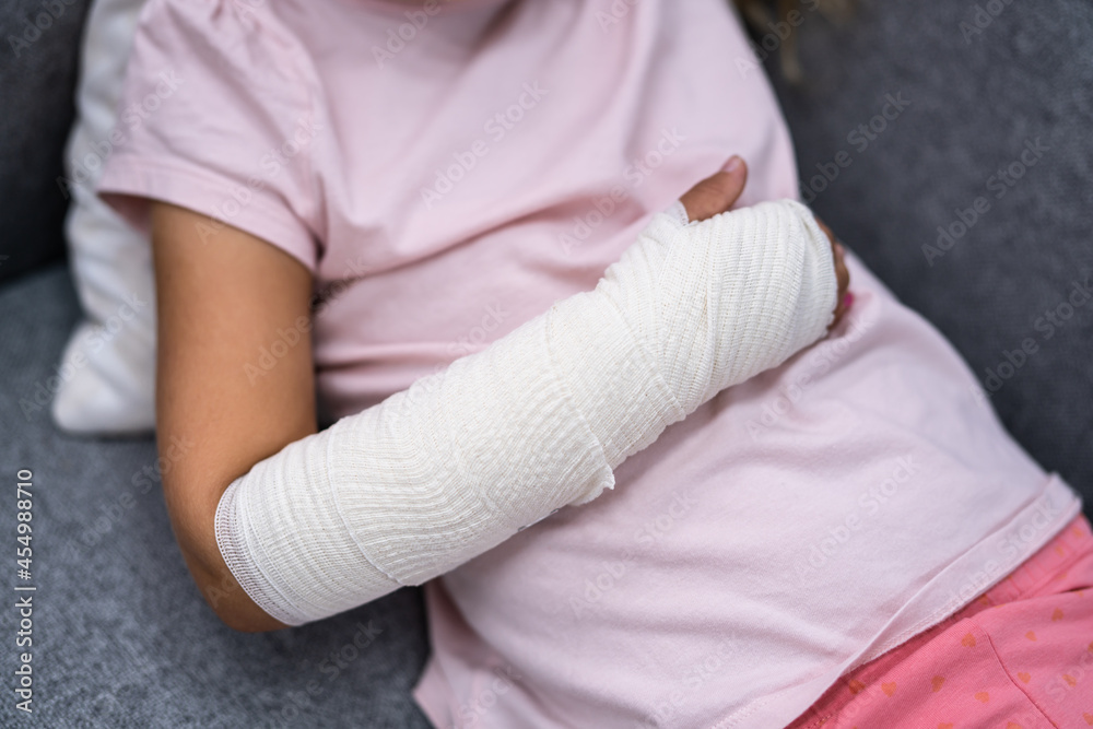 Young Child Girl With Arm Fracture Young Child Girl With Arm Fracture