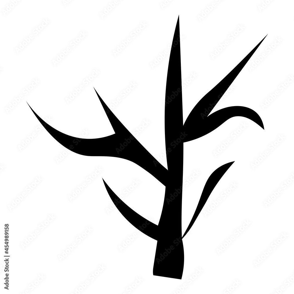 Obraz premium Abstract black silhouette halloween tree