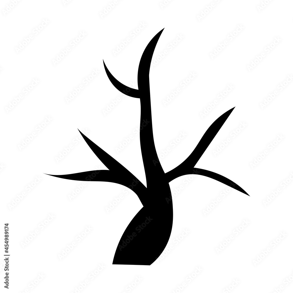 Obraz premium Abstract black silhouette halloween tree
