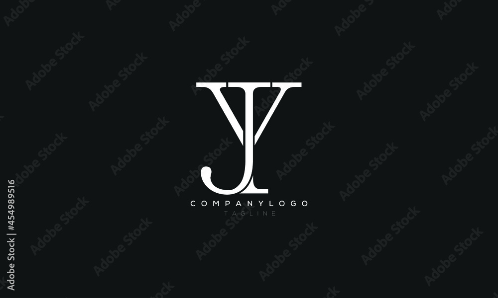 JY, YJ, Abstract initial monogram letter alphabet logo design JY, YJ, Abstract initial monogram letter alphabet logo design