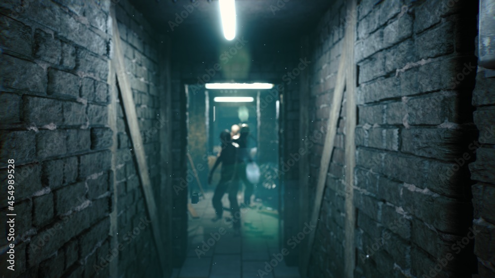 A crowd of zombies made their way into a bunker built to defend against