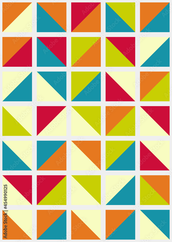 Fototapeta premium Abstract Geometric Pattern generative computational art illustration