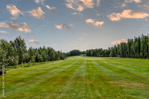 Landscapes on a golf course in rural Alberta