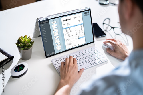 E Invoice On Laptop