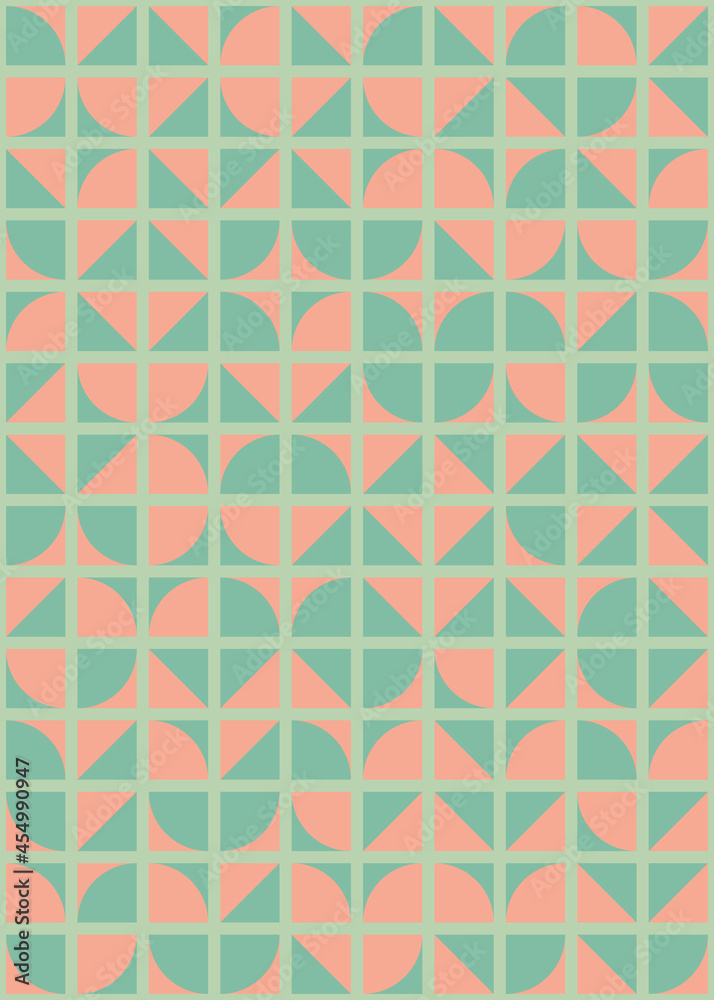 Fototapeta premium Abstract Geometric Pattern generative computational art illustration