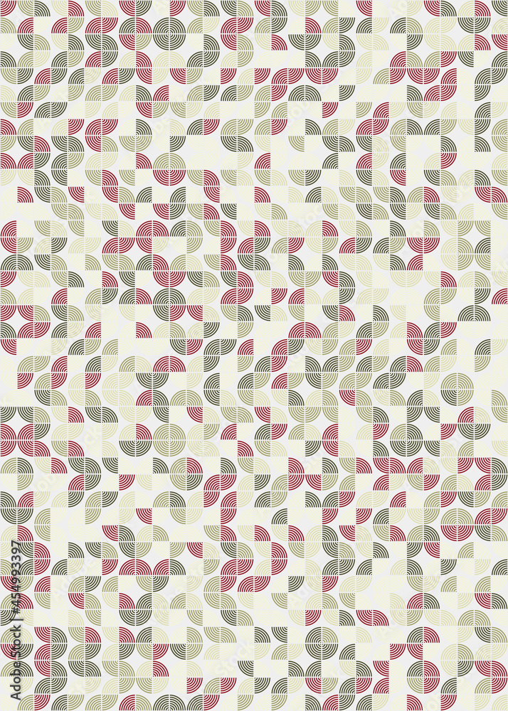 Fototapeta premium Abstract Geometric Pattern generative computational art illustration