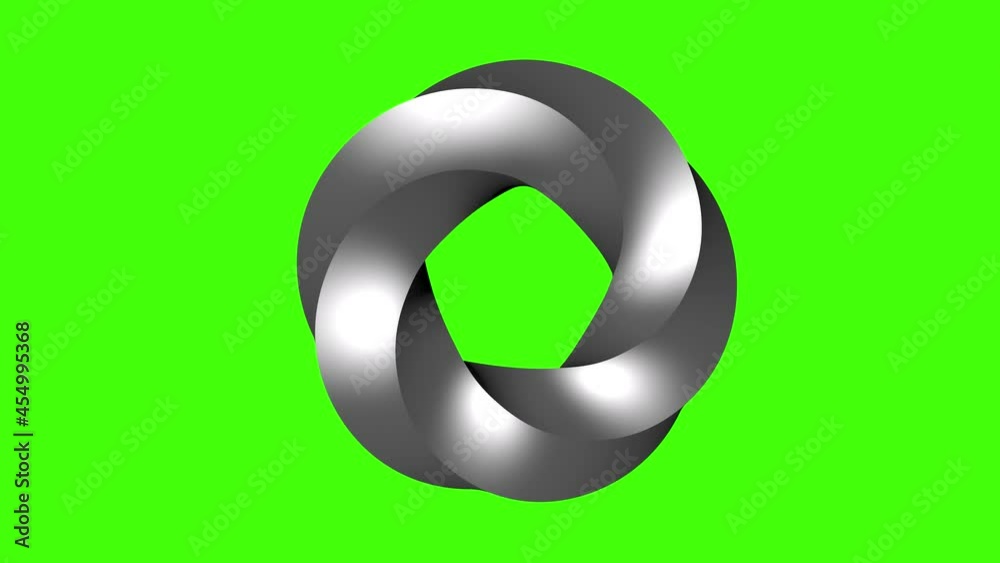 Artistic 3D object rotating, looping animation on green screen chroma key element Artistic 3D object rotating, looping animation on green screen chroma key element